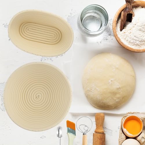 Corbeille à pain ronde 23 cm et ovale kit pâtisserie levain