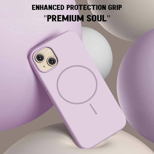 Image of Kratos Active Grip Silicone Case Cover Compatible with iPhone 15 Plus - Enhanced Protection, Wireless Magnetic Charging Case with Raised Edge Camera & Screen Protection, Shock-Resistant Design Violet