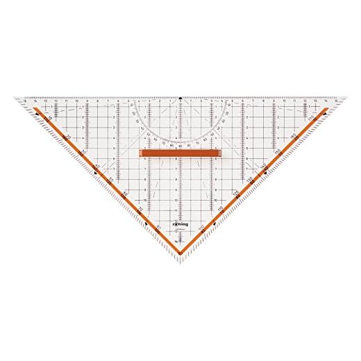 Rotring Centro - Escuadra de dibujo profesional (32 cm)