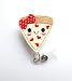 Pizza Badge Reel (with bow) - Nutritionist Badge Holder - ID Felt Badge Holder - Food Badge Reel - Nurses Badge Holder - Funny Badge Reel - Dietitian Badge - Humorous Badge Clip