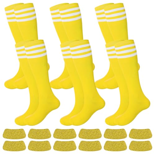 Image of Panitay 2 /12 /16 /24 Pairs Softball Soccer Socks Glitter Eye Black Stickers Team Spirit Accessories for Youth Women Sport Wear