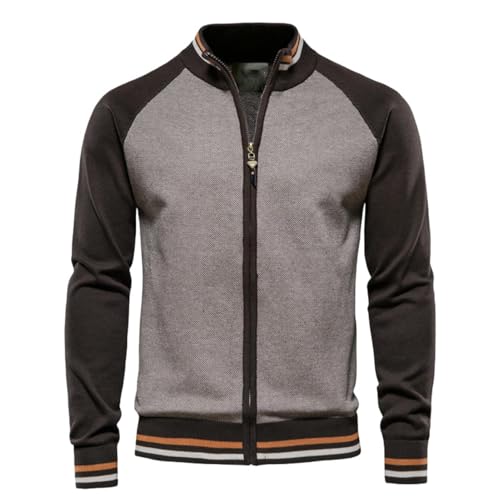 Cardigan en tricot patchwork homme idéal pour un café en terrasse ou une journée bureau