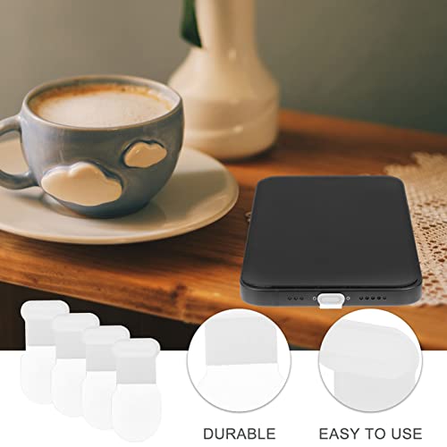 INOOMP 4 Pcs Plugues de Porta de Carregamento de Silicone Rolha de Porta de Dados Autoadesiva Anti-P