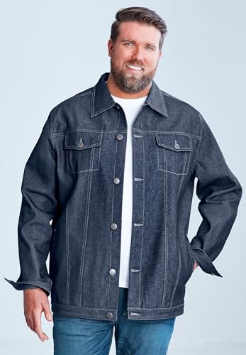 Liberty Blues by KingSize Men's Big & Tall Lightweight Comfort Denim Jean Jacket2