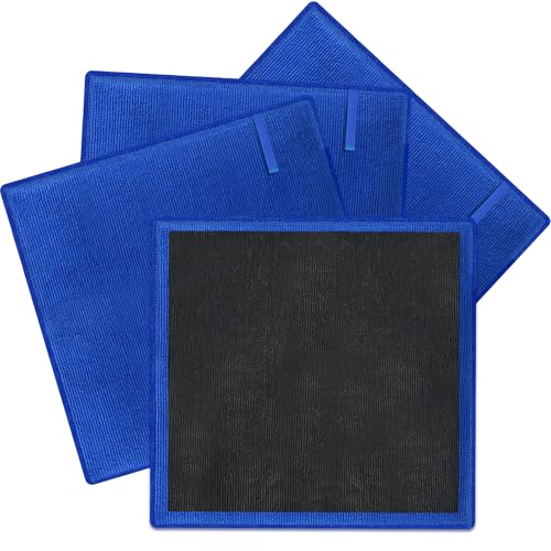 Image of Clay Towel Auto Detailing 4 Pack - Fine Grade Microfiber Car Chamois Towel - DIY Detail Clay Bar Alternative(Blue)