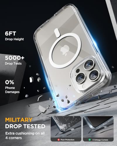 Image of Miracase for iPhone 15 Pro Case 6.1'',with Private Screen Protector,Clear