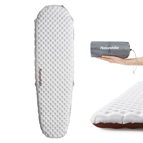 Naturehike Matelas de couchage gonflable ultraléger – R-Value 5.8 résiste à -20 °C 8 couches et film d'aluminium isolant, pour le camping, la randonnée,...