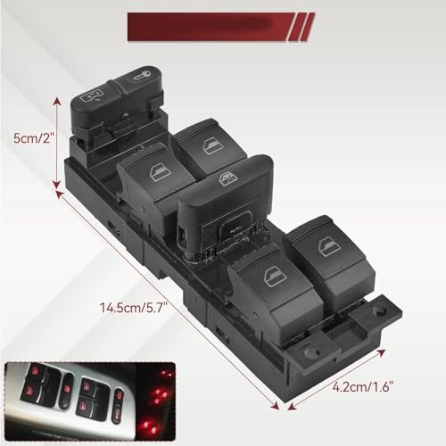 Interrupteur de lève-vitre VW commande de vitre Golf 4 MK4 Passat B5 Bora 1J4959857D bouton