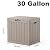 MAIUSCOLI 30 Gallon Outdoor Deck Box, Lockable Waterproof Outdoor Storage Boxes For Garden Tools,Indoor Cushions,Accessories Outside Storage Resin Weatherproof Container(Grey)