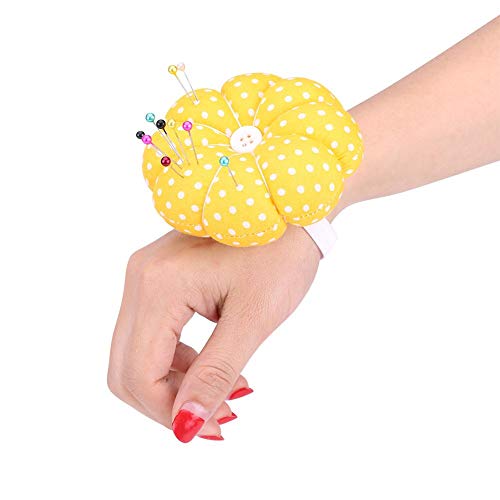 Sewing Pin Cushion, Pumpkin Sewing Pin Cushion1 pcs Pumpkin Fabric Sewing Pin Cushion with Elastic Wrist Belt (# 3)