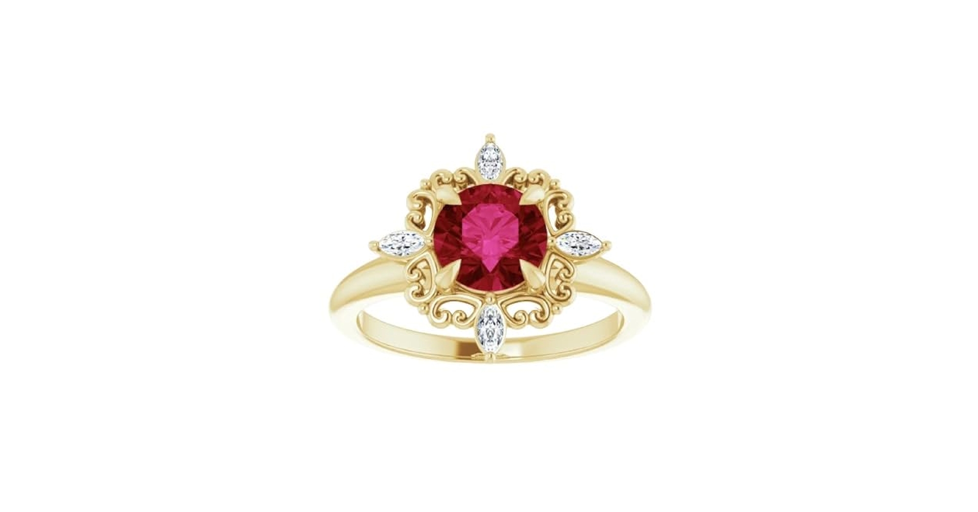 Amazon.com: Compass Point 2.5 CT Ruby Ring Platinum, North