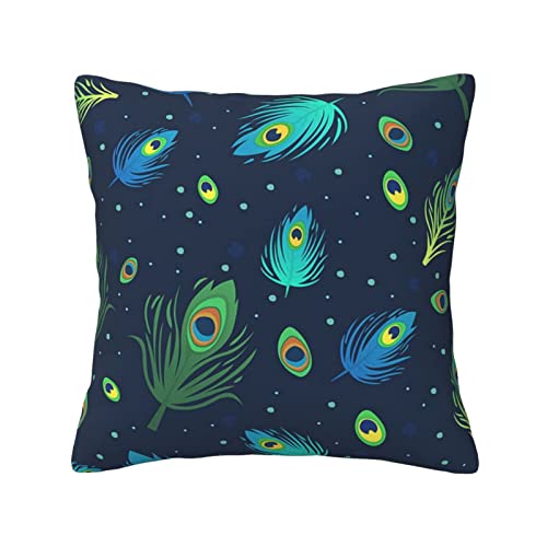 Bytkmry Farbige Federn Kissenbezug Kissenbezüge Kissenbezüge für Sofa, Couch, Auto, Schlafzimmer, Heimdekoration, 30,5 x 30,5 cm