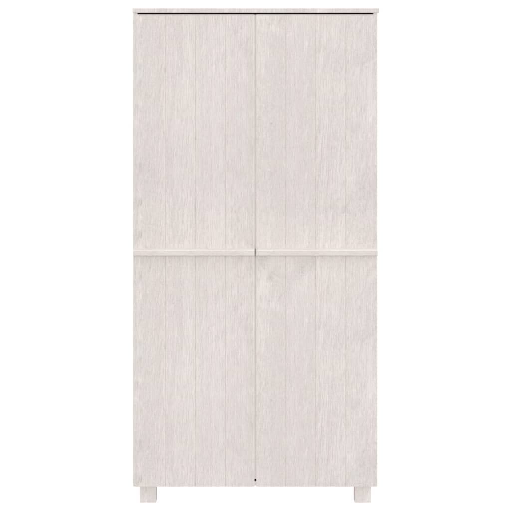 Armario HAMAR Madera Maciza de Pino Blanco 89x50x180 cm