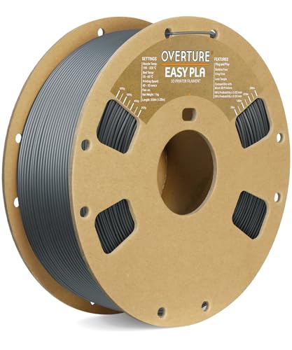 OVERTURE Easy PLA 1.75mm 3D Printer Filament, 1kg Cardboard Spool (2.2lbs), Dimensional...