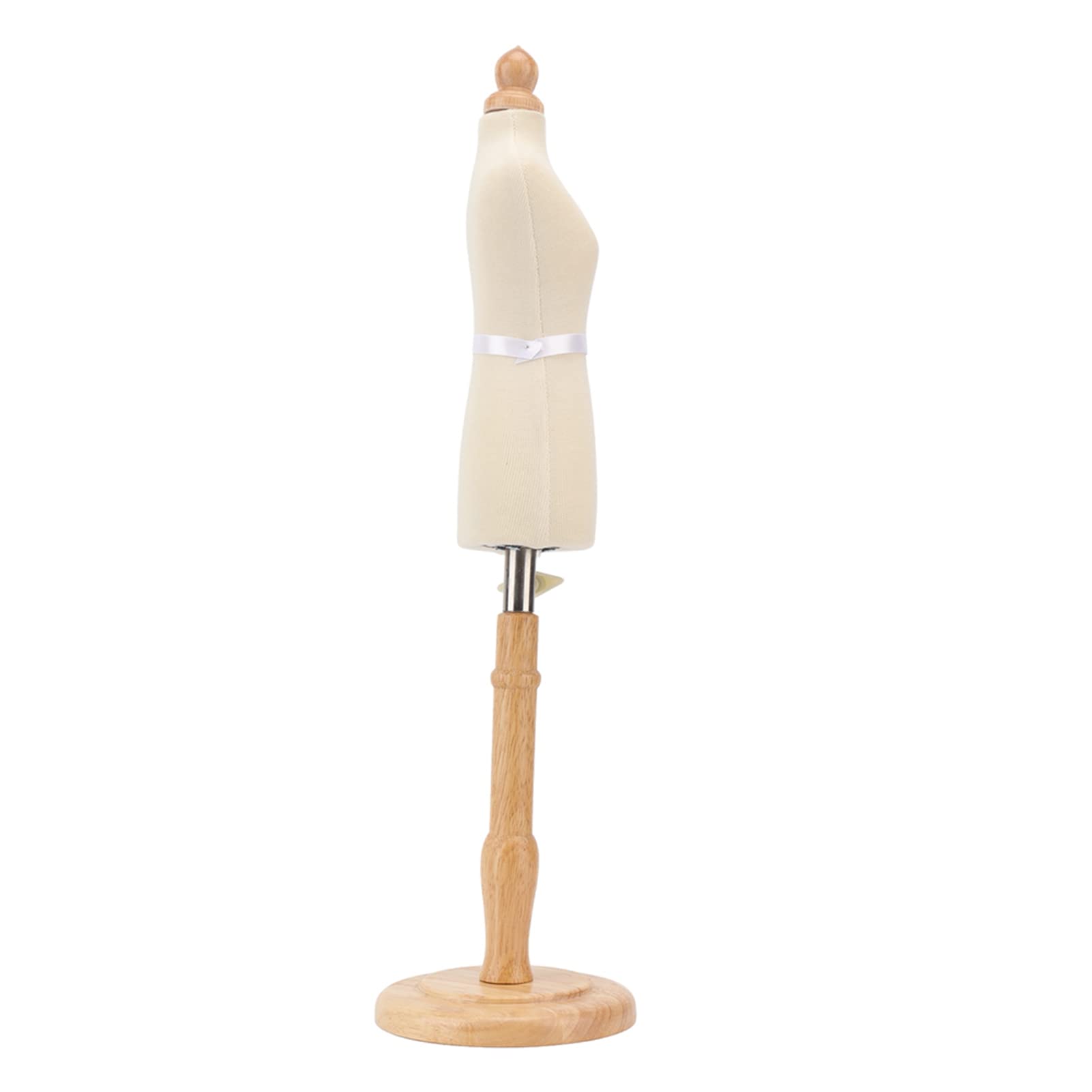 Manichino da Cucito Femminile, Busto di Manichino con Base in Legno di Faggio per Cucire Abito da Cucito per Esposizione di Abiti