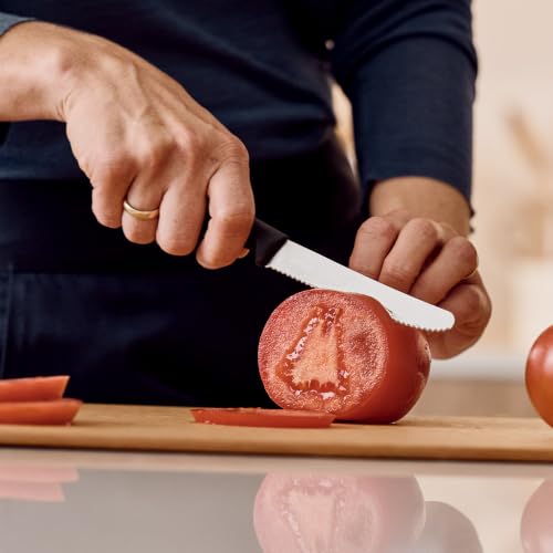 Victorinox Swiss Classic Frühstücksmesser, 2er Set, Wellenschliff, Schwarz – Ansicht 2