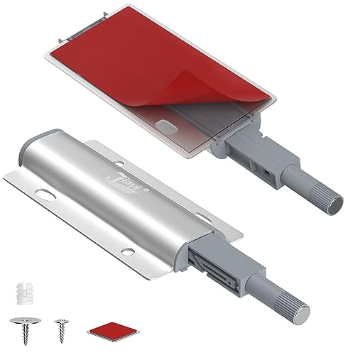 Aimant Poussoir Porte Placard Jiayi Lot de 2 Push to Open Appuyer Open Push Pull Latch de Porte pour Armoire Fermeture Systeme pour Meuble et Tiroir, Aimant...