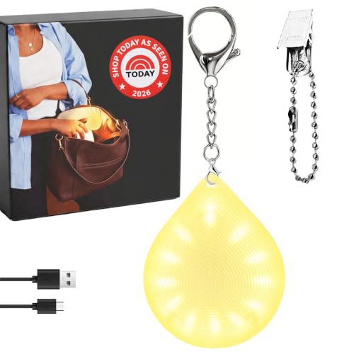Tubasion 2-in-1 Purse Light with Clip & Hook USB-C Rechargeable Handbag Light Ultra Bright Bag Lights for Purses Upgraded Automatic Sensor Purse Must Haves Accessories Gift for Mother/Women(1-Pack)