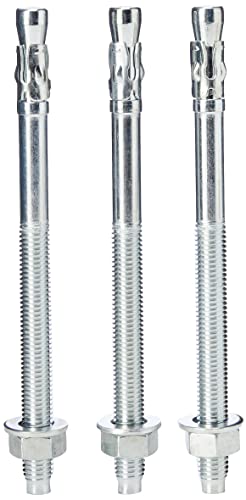 Boulons à travers M12 x 180 mm quincaillerie charpente acier zingué lot de 5