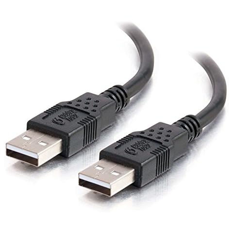 C2G 81575 2 Metre USB 2.0 A Male to A Male USB Cable, 480 Mbps High Speed Data Transfer Lead, Black Cover