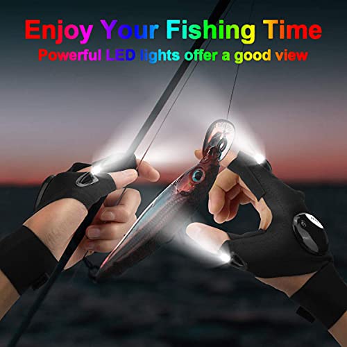 Image of LED Flashlights Gloves, Cool Gadgets for Men Handyman, Fishing, Camping, Hiking, Climbing, Repair Machine and Outdoor Activities