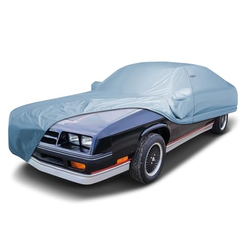 Image of iCarCover Premium Car Cover for 1985-1987 Plymouth Duster Heavy Duty Waterproof All-Weather Automobiles Custom Fit Indoor Outdoor UV Snow Protection Covers with Straps and Bag