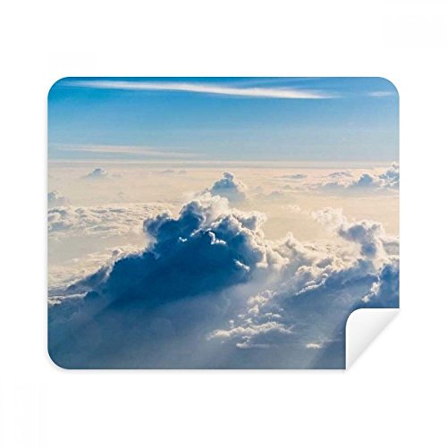 Chiffon de nettoyage soleil nuages en suède pour écran et lunettes x2