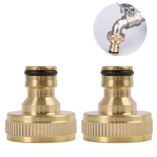 Hawpasy 2 adaptadores de agua con rosca exterior de 1 pulgada, adaptadores universales para manguera de riego, compatible con sistemas de clic, jardín, hogar y agricultura