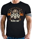 T-Shirt für Bergarbeiter Kumpel Malocher und Steiger: Glück auf