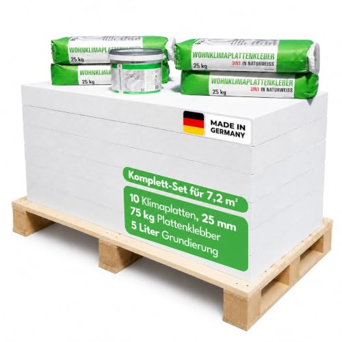 Klimaplatte 25mm Calciumsilikat Dämmplatte für innen | Kalziumsilikatplatten gegen Schimmel...