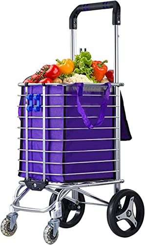 Einkaufstrolley Einkaufswagen-Trolley faltbar – 70 kg Ladekapazität Rahmen aus Aluminiumlegierung abnehmbare…