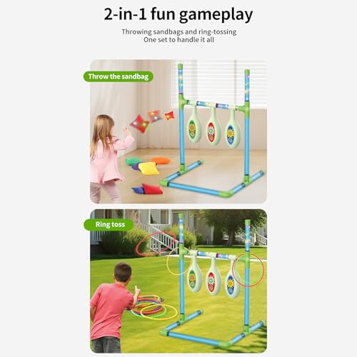 Jeu de lancer de pouf avec cible double face pour entrainer l'adresse - 7