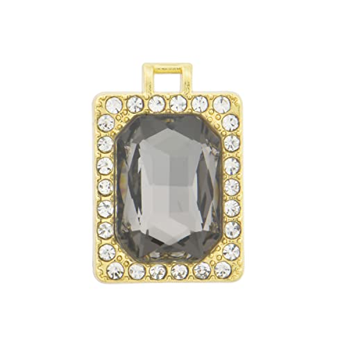 20 colgantes cuadrados de cristal rectangulares para joyas y manualidades de bisutería