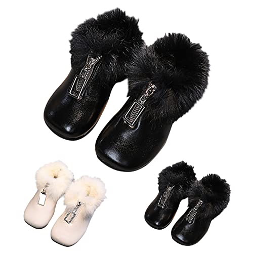 Baby Indoor Shoes Fashion Autumn Winter Children Boots For Girls Flat Bottom Non Slip Solid Color Plush Warm Shoes3