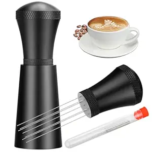 Supvox Espresso Coffee Stirrer Pin Tamper with 17Pcs Detachable Needles Ground Coffee Stirrer Fine Pin Tamper for Espresso Coffee Making Pin Coffee Tamper