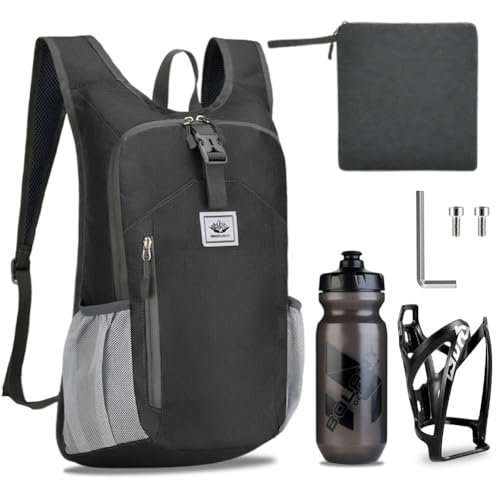 Zaino Da Ciclismo Ultraleggero 15L e Ortaborraccia Per Bicicletta Con Borraccia Da Bicicletta...