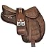 FEED N CARE English Synthetic Treeless Freemax Horse Saddle - Handmade Western Synthetic Light Weight Horse Saddle Comfy Padded Horse Seat with Matching Girth & Aluminum Stirrups 10 to 18 Inch Seat