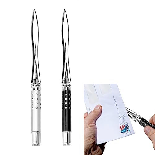 Abrecartas Plateado,Abrecartas de Metal,Abrecartas Metalico,Abrecartas,Sobres Abridor de Sobres,Abrecartas Espada,Abridor de Sobres Retro,Cortador de Sobres para Escuela Oficina Hogar (2 Piezas)