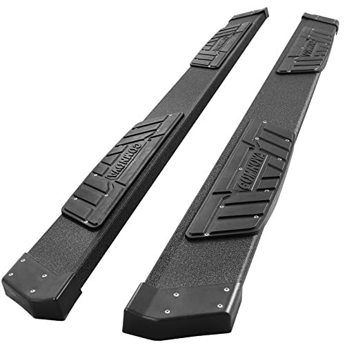 COMNOVA Running Boards Compatible with 2007-2018 Silverado/GMC Sierra 1500 & 2500HD 3500HD Crew Cab, 2019 Silverado/Sierra 2500HD 3500HD Crew Cab 6.5 Inches Heavy Textured Powder Side Step