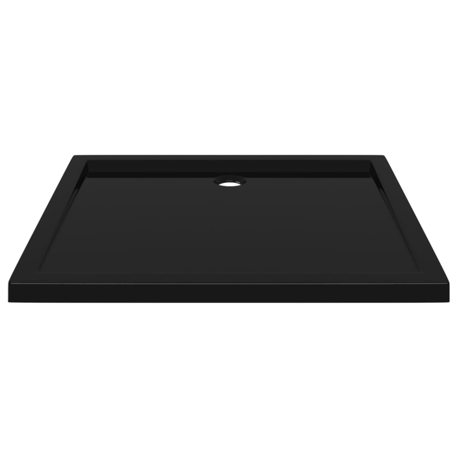 LAPOOH Plato de Ducha, Cabina De Ducha, Borde Plato Ducha, Mampara Plato De Ducha, Antideslizante Ducha, Rectangular Negro ABS 80x90 cm