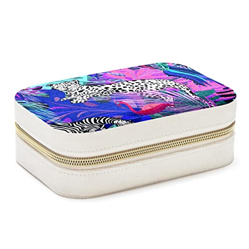 Boîte à bijoux portable avec compartiments pour bagues et colliers - 2