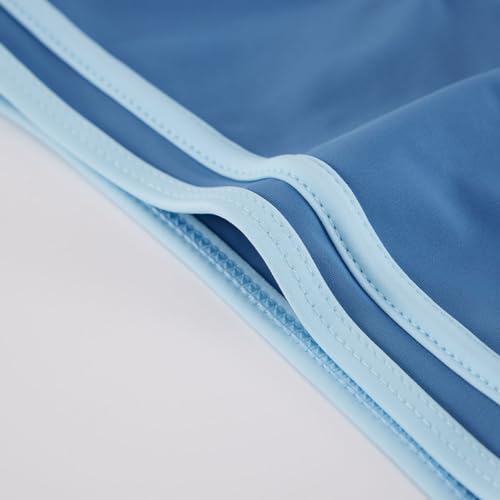 Girl 3 Piece Swimsuits Bathing Suit High Waist Color Block Bikini Set with Shorts Swimwear for Size 9-14 Years3