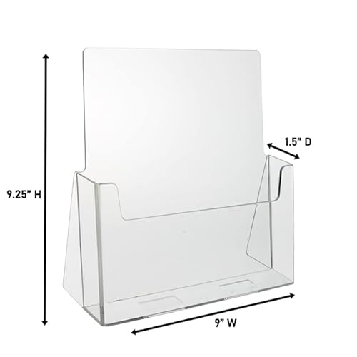 Source One Large Brochure Holder 8.5 X 11 Inches With Business Card Holder #TOP2