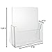 Source One Premium Large Clear Acrylic Brochure Counter Top Style with Business Card Holder (S1-PL-WBC) (12 Pack)