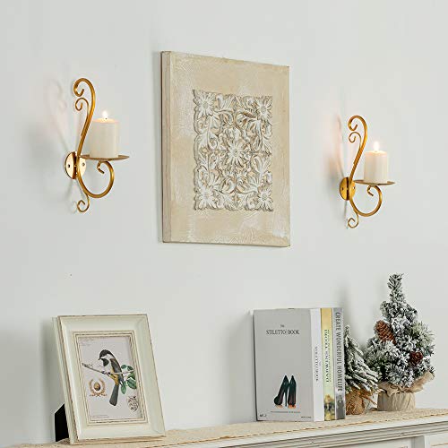 Candelabro de pared de estilo retro oro para decoración en interiores 4