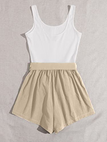 Soly Hux Casual Summer Rompers For Women Sleeveless Vacation Outfits Short Jumpsuit Multicoloured Colorblock L thumb #1