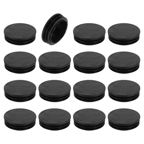 uxcell Round Plastic Plug,50mm(1.97") OD Furniture Leg Pipe Insert 16Pcs