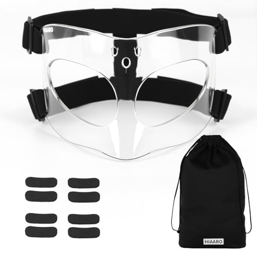 HIAARO QK02C Nose Guard for Broken Nose Basketball Face Mask Sports Face Mask for Men and Women Adjustable for Adults and Teenagers