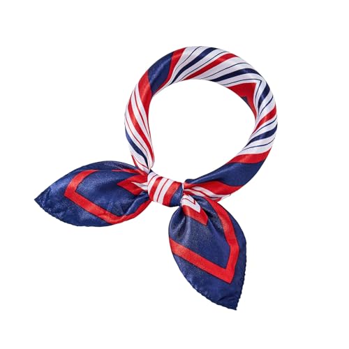 American Flag Scarf Red White And Blue Scarf Sailor Scarves 4th of July &Halloween Accessories Blue Red And White Stripes
