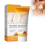 Hppsctink Brustvergrößerung Creme, 60g Bruststraffungscreme, Papaya-Brust-Creme, Feuchtigkeitsspendende Straffende Brustvergrößerungscreme, Straffende Büste Flach & schlaff Pflege,cream